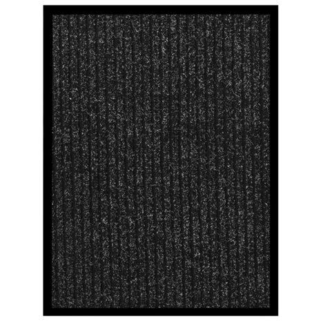 Deurmat 40x60 cm gestreept antracietkleurig 1