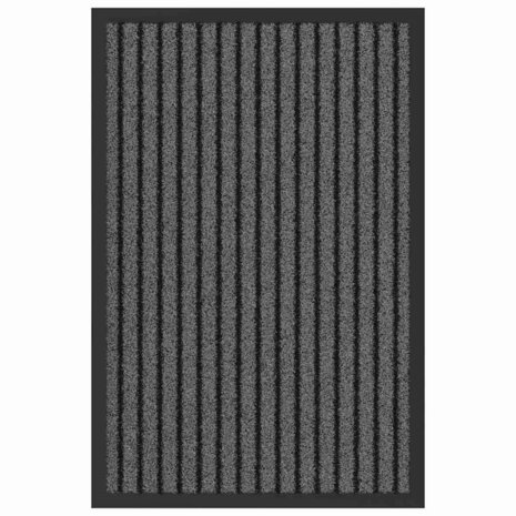 Deurmat Striped Zwart, Grijs 40 x 60 cm Polypropyleen, PVC 2