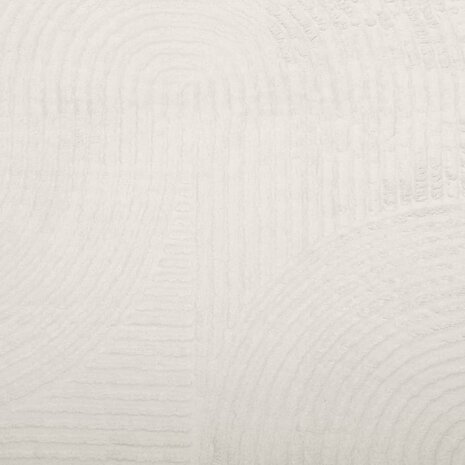 Vloerkleed IZA laagpolig Scandinavisch Ø 120 cm crèmekleurig 9