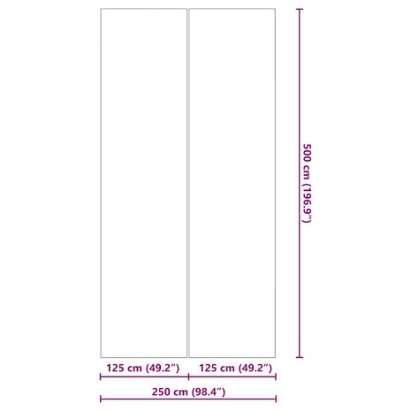 Rechthoekige Zwembadhoes Zwart Polyethyleen 500 x 250 cm Duurzaam 6