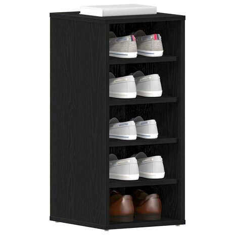 Schoenenkast met plank Zwart eiken 32 x 35 x 70 cm Bewerkt hout 3