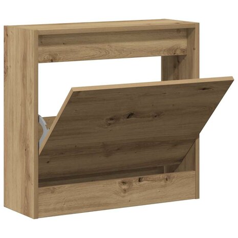 Schoenenkast met opslag artisanaal eikenkleurig 60 x 21 x 57 cm 5