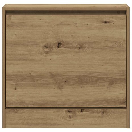 Schoenenkast met opslag artisanaal eikenkleurig 60 x 21 x 57 cm 7