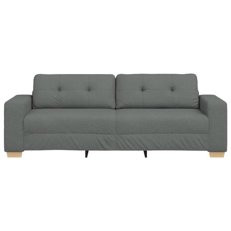 3-zitsbank donkergrijs 180 cm stof 4