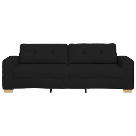3-zitsbank zwart 180 cm stof 4