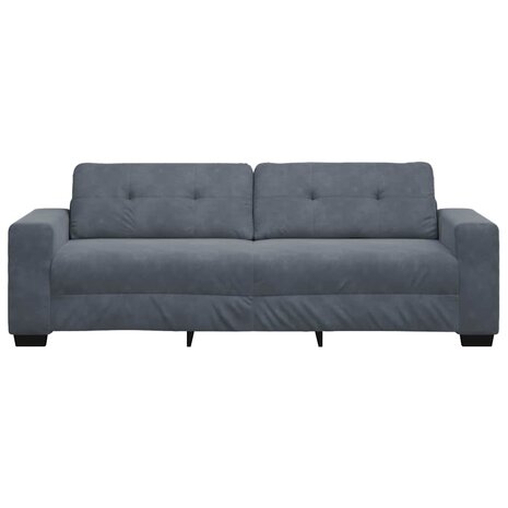 3-zitsbank donkergrijs 180 cm fluweel 4
