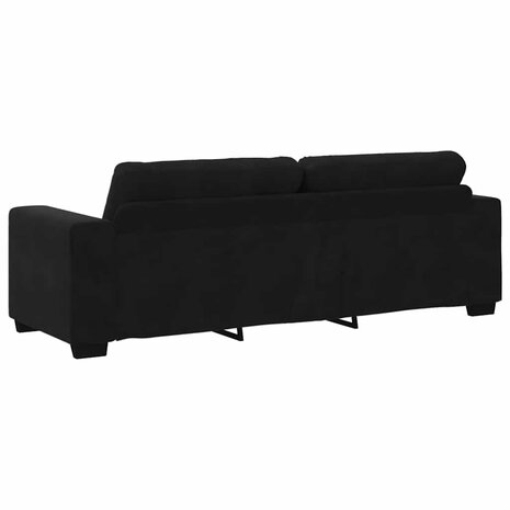 3-zitsbank zwart 180 cm fluweel 6