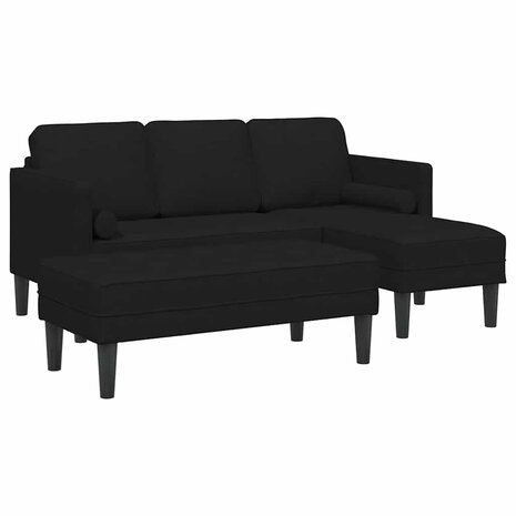 Bankstel 2 pcs Zwart 173 x 131 x 67 cm Stof 2