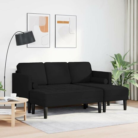 Bankstel 2 pcs Zwart 173 x 131 x 67 cm Stof 3