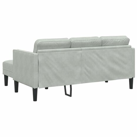 Bankstel 2 pcs Lichtgrijs 173 x 131 x 67 cm Fluweel 8