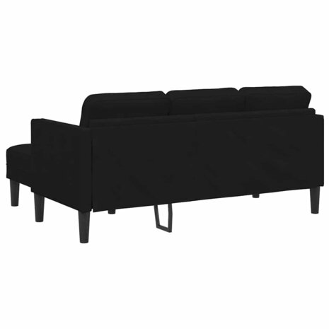 Bankstel 2 pcs Zwart 173 x 131 x 67 cm Fluweel 8
