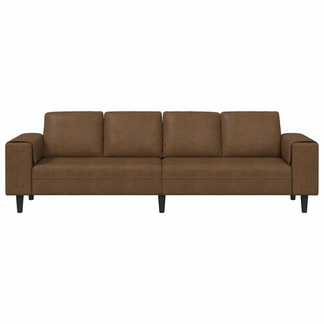 Bankstel Bruin Faux suede leer 4