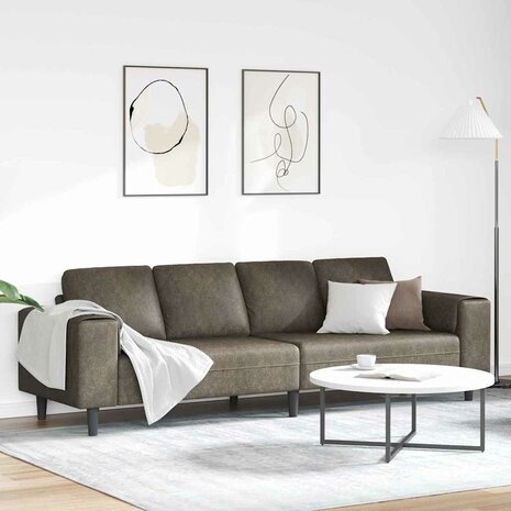 Bankstel Donkergrijs Faux suede leer 1