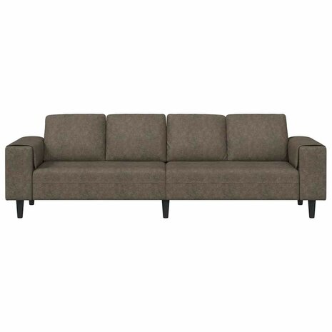 Bankstel Donkergrijs Faux suede leer 4