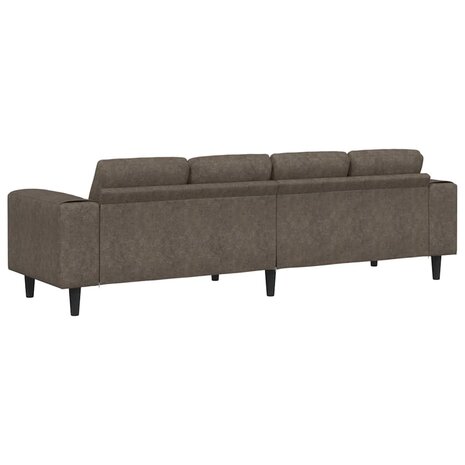 Bankstel Donkergrijs Faux suede leer 6