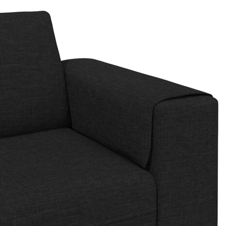 Bankstel 3 pcs Zwart Stof 7