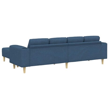 Bankstel 3 pcs Blauw Stof 6
