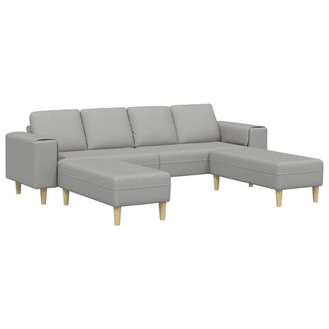 Bankstel 3 pcs Wolken grijs Stof 2