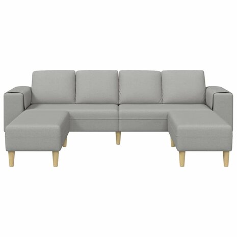 Bankstel 3 pcs Wolken grijs Stof 4