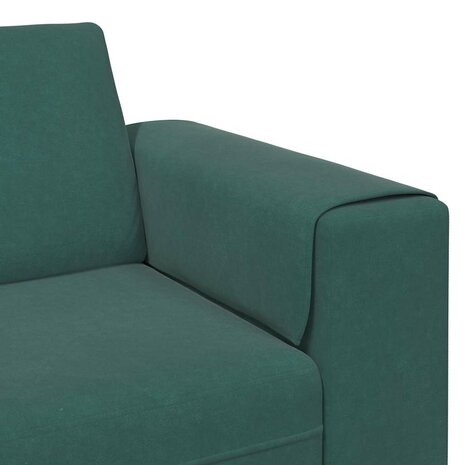 Bankstel 3 pcs Donkergroen Fluweel 7