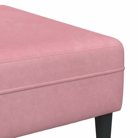 Bankstel 3 pcs Roze Fluweel 8