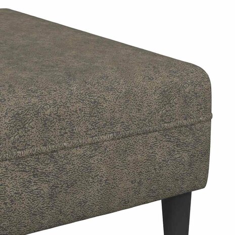 Bankstel 3 pcs Donkergrijs Faux suede leer 8