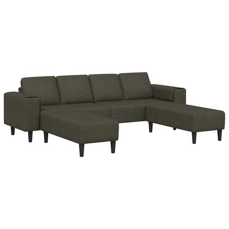 Bankstel 3 pcs Leger groen Faux suede leer 2