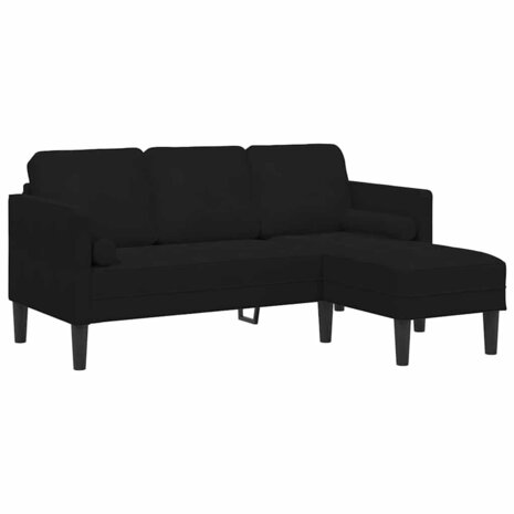 Bankstel Zwart 173 x 131 x 67 cm Fluweel 2