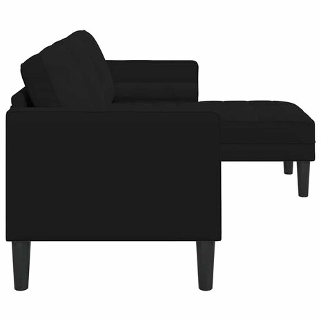 Bankstel Zwart 173 x 131 x 67 cm Fluweel 5