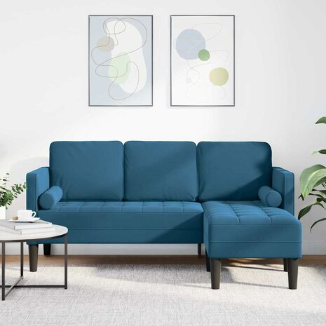 Bankstel Blauw 173 x 131 x 67 cm Fluweel 1