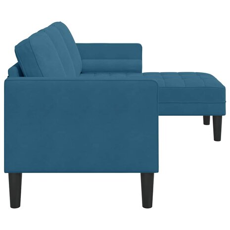 Bankstel Blauw 173 x 131 x 67 cm Fluweel 5