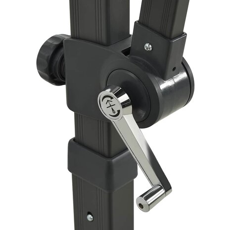 Zweefparasol met paal en LED-verlichting 250 cm zwart 9