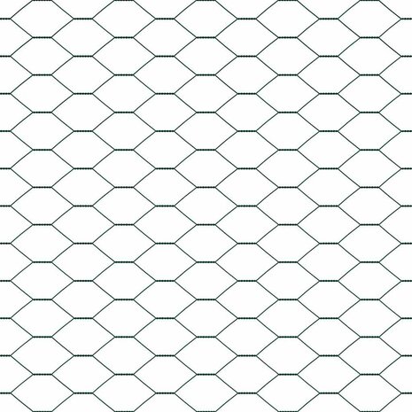 Hexagon Tuinhek Groen 0,4x10 m Staal 8