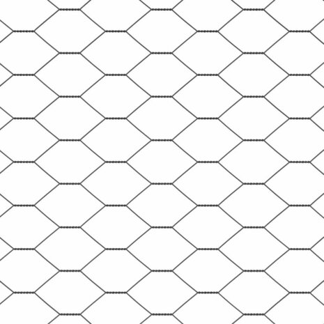Hexagon Tuinhek Grijs 0,4x10 m Staal 8
