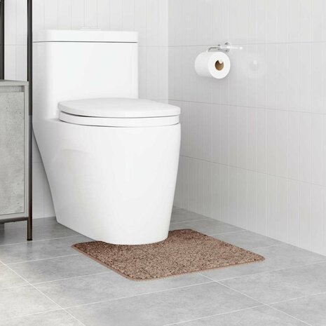 Badmat U-vormig anti-slip 50x50 cm polypropeen bruin 3