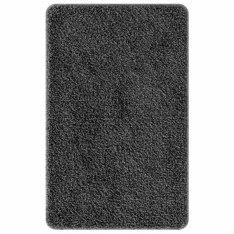 Badmat rechthoekig anti-slip 50x80 cm polypropeen donkergrijs 2