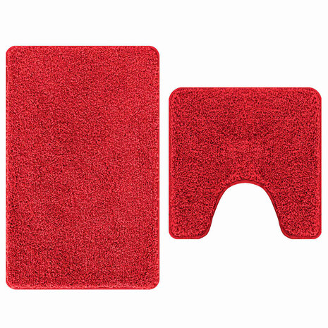 Badmat 2 pcs Rood 50 x 50 cm Polypropyleen 6