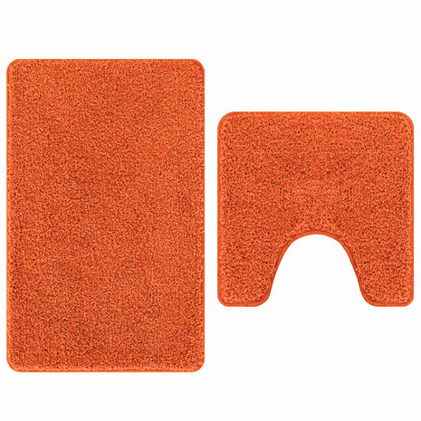 Badmat 2 pcs Oranje 50 x 50 cm Polypropyleen 6