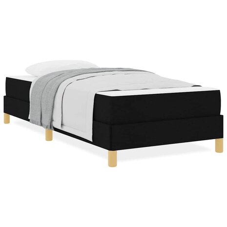 Boxspring bed Zwart, Bruin 80 x 200 cm Stof, Engineered Hout 4