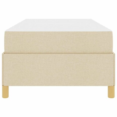 Boxspring bed Anders Zwart en Bruin en Wit 80 x 200 cm Stof 7