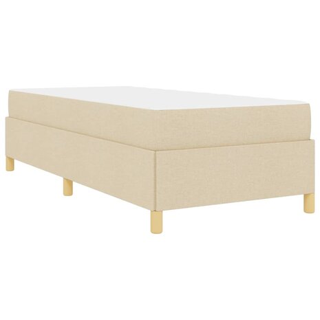 Boxspring bed Anders Zwart en Bruin en Wit 80 x 200 cm Stof 9