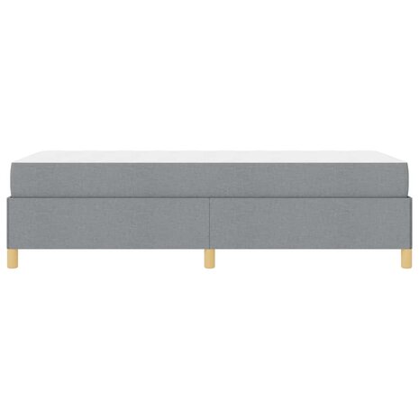 Boxspring bed Lichtgrijs en Wit en Lichtgrijs 90 x 190 cm Stof 8