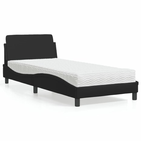 Bed met matras "Dover" kunstleer zwart 90x200 cm 1