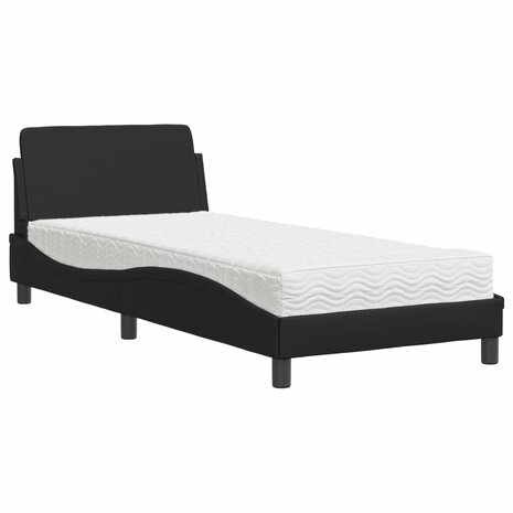 Bed met matras "Dover" kunstleer zwart 90x200 cm 2