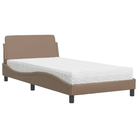 Bed met matras "Dover" kunstleer cappuccinokleurig 100x200 cm 2