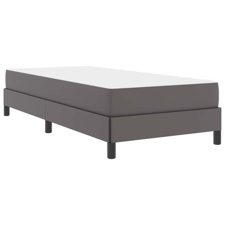 Bed met matras Grijs 80 x 200 cm Kunstleer 2