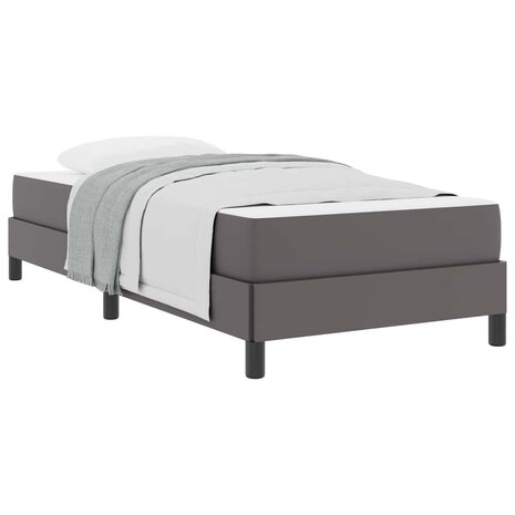 Bed met matras Grijs 80 x 200 cm Kunstleer 3