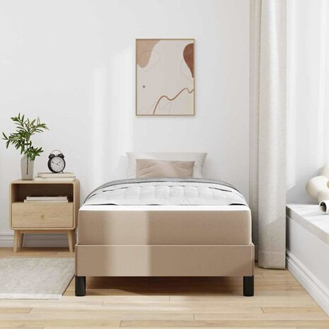 Bed met matras Cappuccino 80 x 200 cm Kunstleer 5