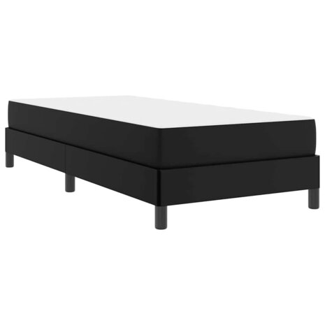 Bed met matras Zwart 90 x 190 cm Kunstleer 2
