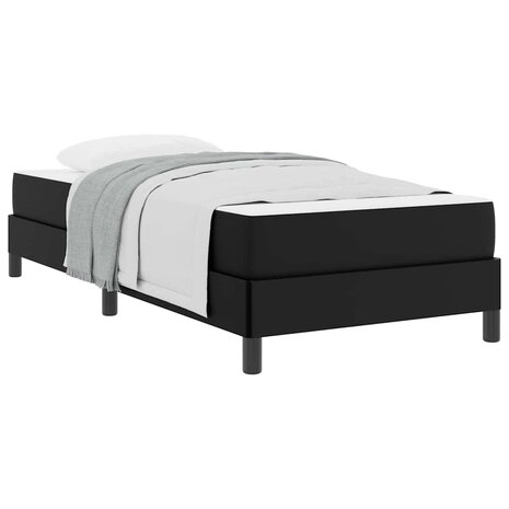 Bed met matras Zwart 90 x 190 cm Kunstleer 3